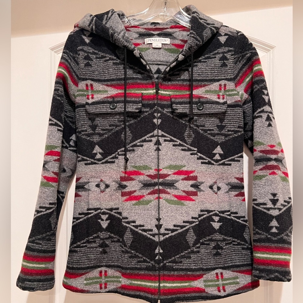 Pendleton VINTAGE Jacket Women’s Size XS - Navajo Aztec Western Wool Hooded Coat